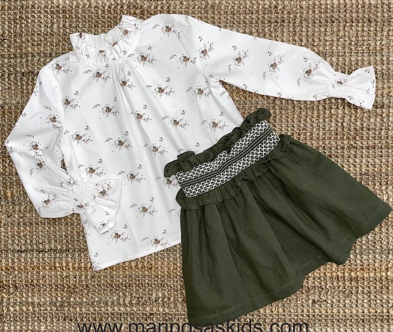 Conjunto Niña EVE CHILDREN Blusa y Falda Verde