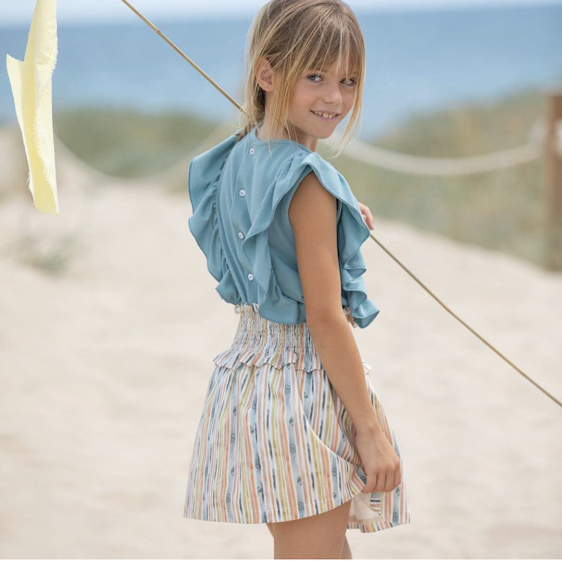 Conjunto Niña EVE CHILDREN Blusa y Falda Verde - Mariposas Kids