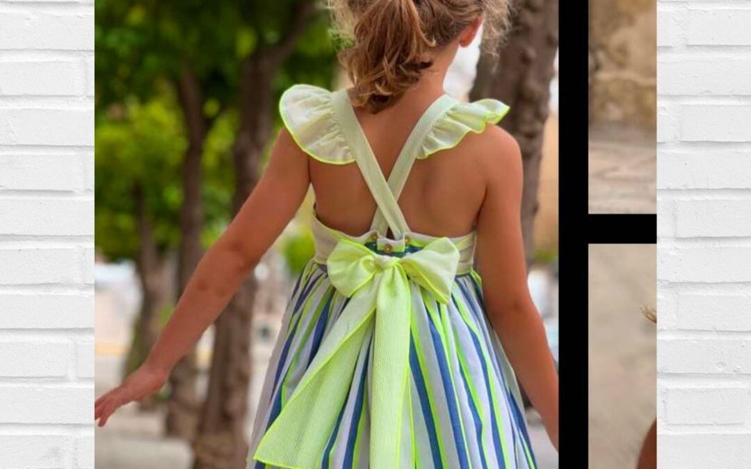 Vestido LAPEPPA Rayas Azul Flúor