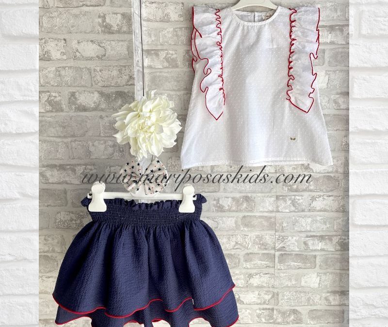 MOKKA Conjunto Niña Blusa y Falda